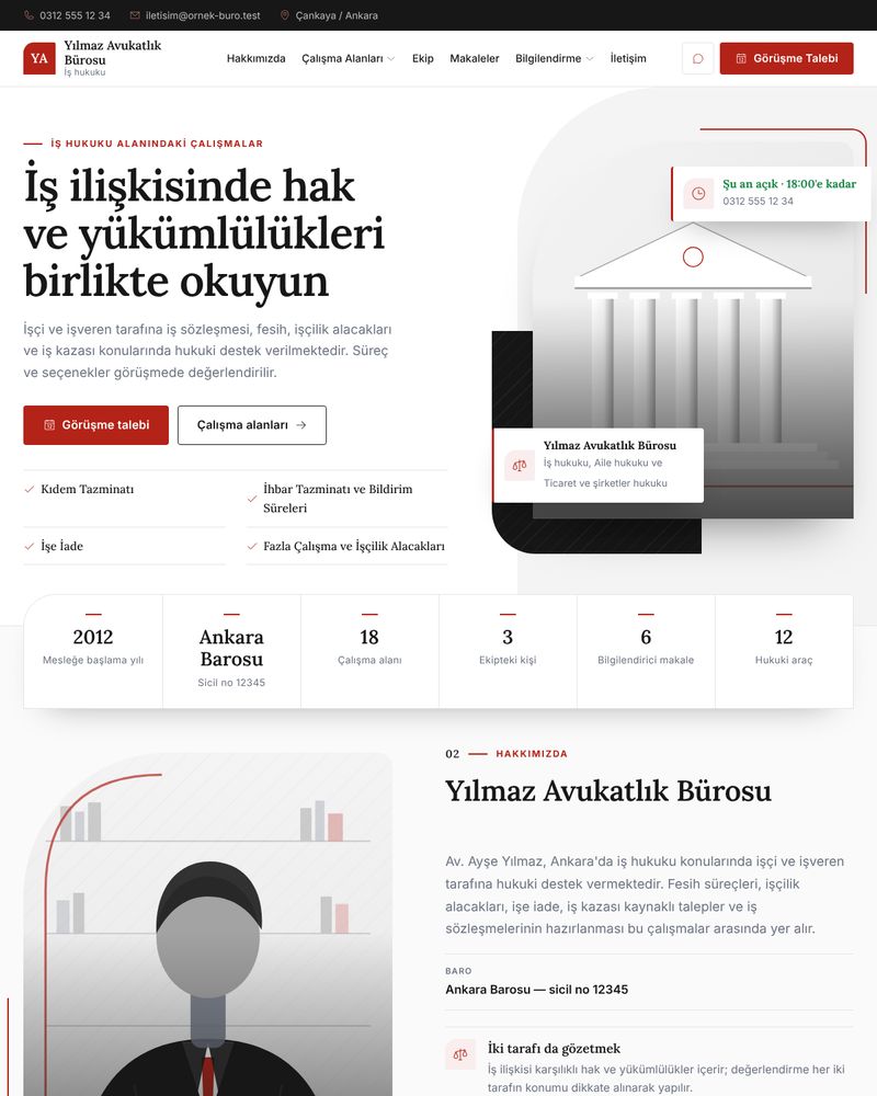 Kürsü teması ana sayfa görünümü